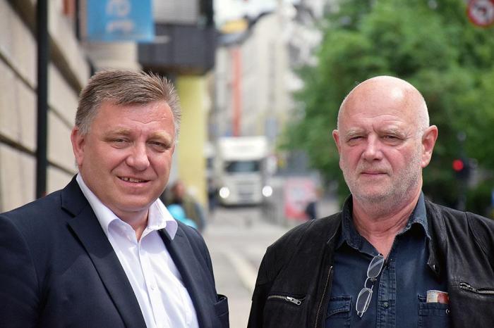 NLF-direktør Geir A. Mo og NTF-leder Lars Johnsen. Foto: Stein Inge Stølen