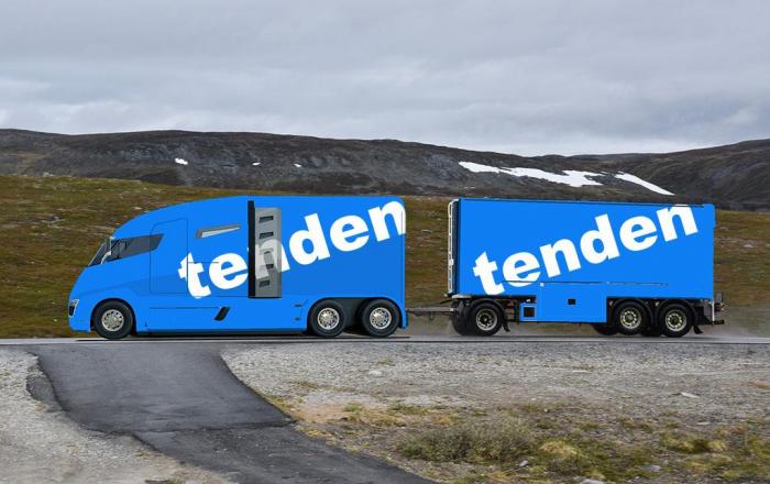 Om 10-15 år vil kanskje selvkjørende lastebiler ferdes på norske veier. Illustrasjon: Stein Inge Stølen