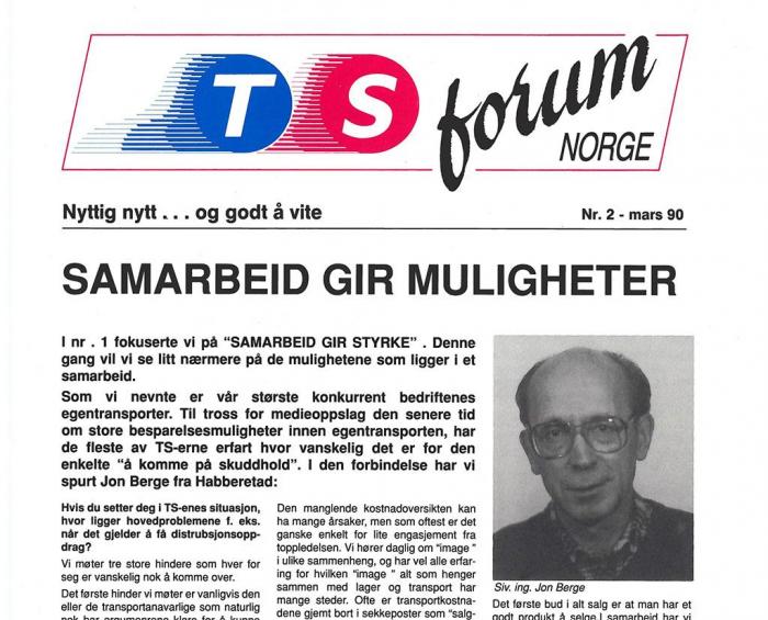 Faksimile fra TS-Forums tidsskrift fra 1990. Allerede da var mange av dagens utfordringer identifisert.