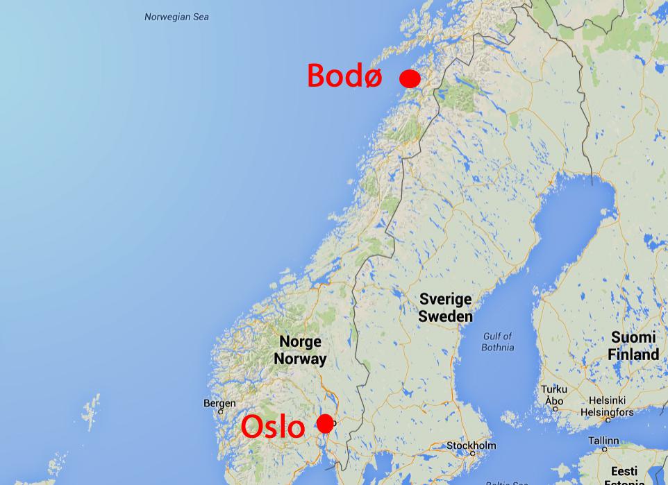 Oslo-Bodø uten stopp