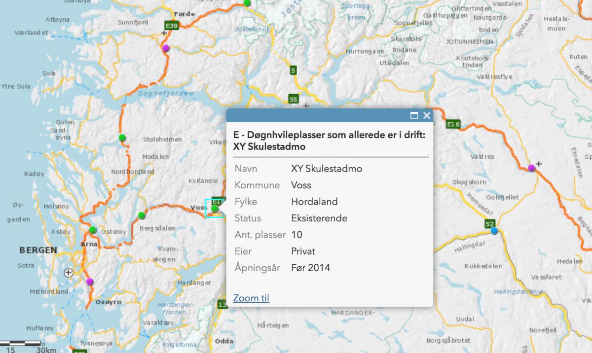 Her finner du alle døgnhvileplasser i Norge