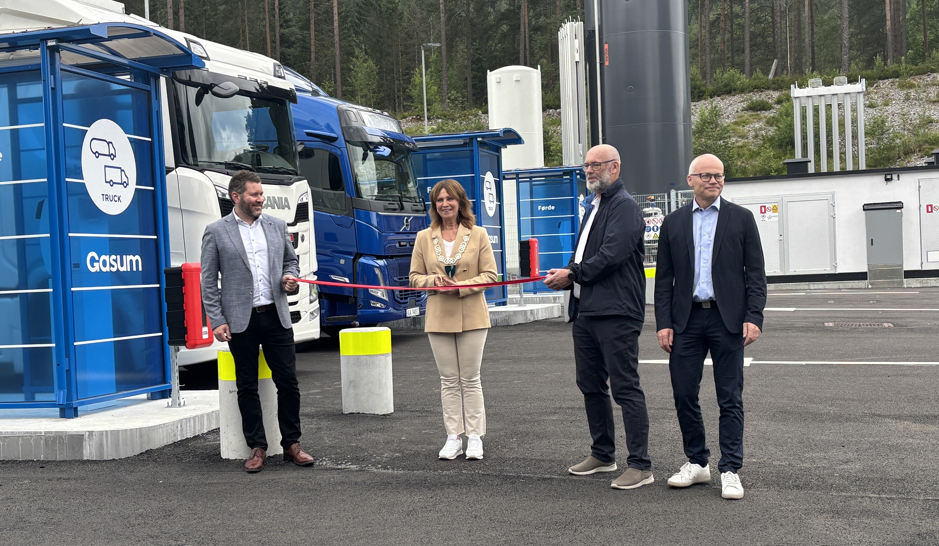 Grønt driv i Førde: Gasum fyller på med biogass  