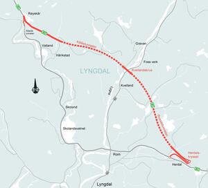 Ny E39 forbi Lyngdal åpnet denne uka