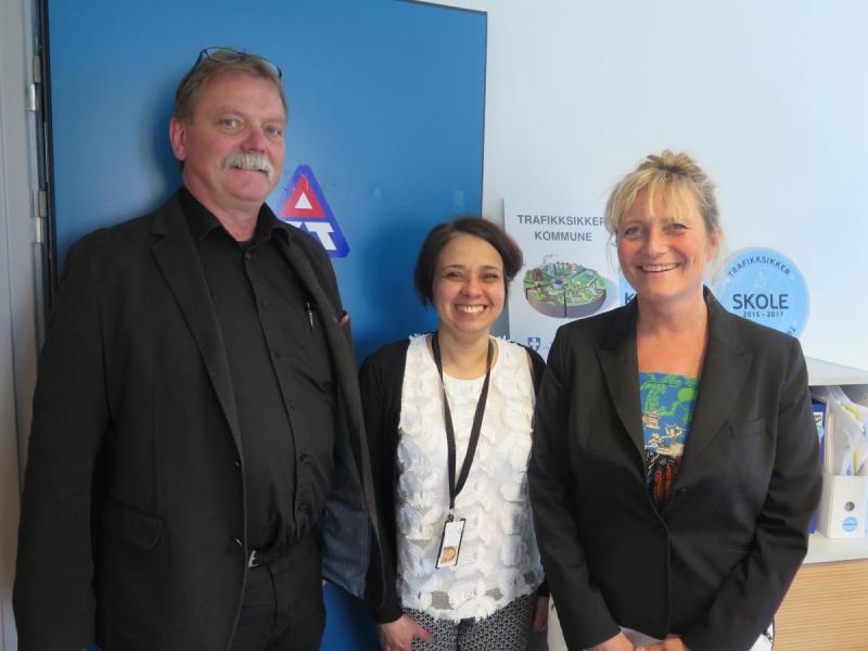 Herman Berg, Francis Hess og Ingrid Mæland