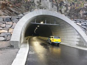 Berfjordtunnelen. (Foto: Trøndelag fylkeskommune).