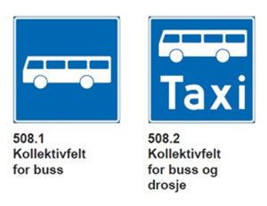 Skilt 508.1 Kollektivfelt for buss og 508.2 Kollektivfelt for buss og drosje Statens vegvesen Skilt 508.1 Kollektivfelt for buss og 508.2 Kollektivfelt for buss og drosje Statens vegvesen