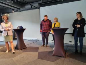 Nho, Lo , Nav og næringforeningen i Tromsø innledet til workshop om rekrutteringsutfordringer. 