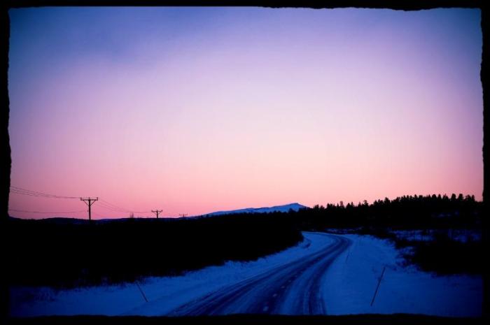 Mørketid på vei til Kiruna Mørketid på vei til Kiruna