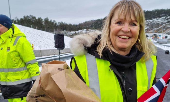GODT GJENNOMFØRT: Direktør i Nye Veier, Anette Aanesland, kan være fornøyd med et godt gjennomført vegprosjekt. Foto: Reidar Retterholt