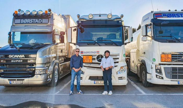 Frode Eggan og Lisbeth Myrvold Bjerve blir henholdsvis ny daglig leder og assisterende daglig leder i Børstad Transport. Foto: Børstad Transport