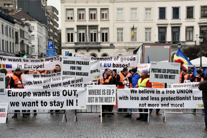 I januar ble avstemningen rundt EUs foreslåtte vegpakke sabotert av østeuropeiske parlamentsmedlemmer. Nå ventes en kraftig omkamp. Foto: Stein Inge Stølen