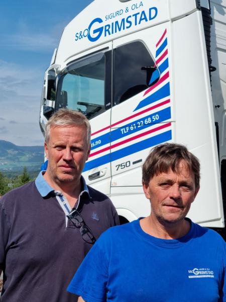 Arvid Grimstad, daglig leder i NLF-bedriften Sigurd og Ola Grimstad AS, er glad for at det gikk bra med Terje Brenden. Foto: Guttorm Tysnes