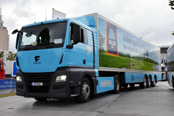 Framo eTruck ble vist på IAA i Hannover i høst og kan leveres både som trekkvogn og betongbil med 150 kilometers rekkevidde. Foto: Stein Inge Stølen