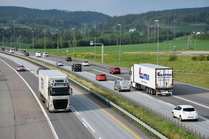 Lastebil.no har sett nærmere på trafikkdata fra tellepunktet på E6 ved Hvam i Skedsmo kommune (bildet). Foto: Stein Inge Stølen