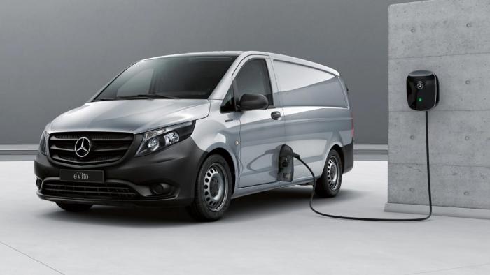 Mercedes-Benz eVito er en av flere spennende elektriske nyheter du får se på Transport & Logistikk 2019. Foto: Mercedes-Benz