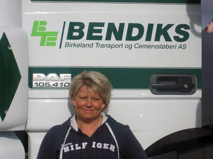 Rita Birkeland, fylkesleder i NLF Birkeland, står bak klagebrevet til Samferdselsdepartementet. Foto: Bendiks Transport AS