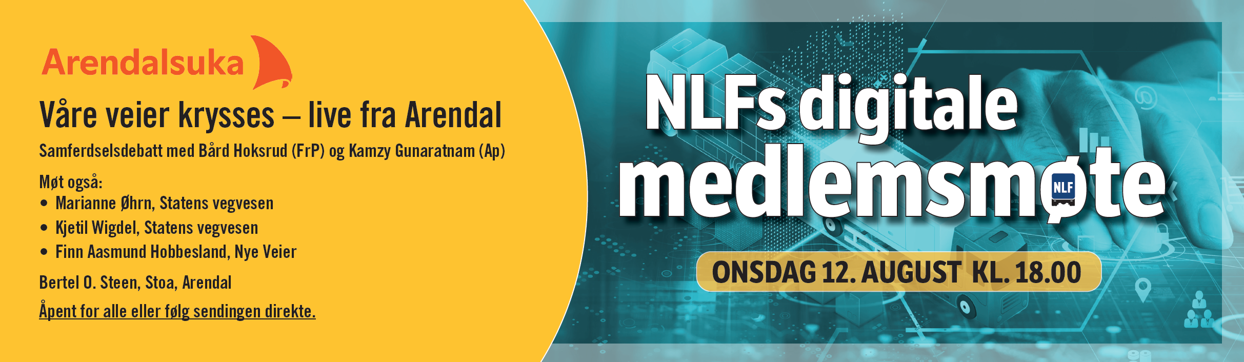 Digitalt medlemsmøte - Arendal