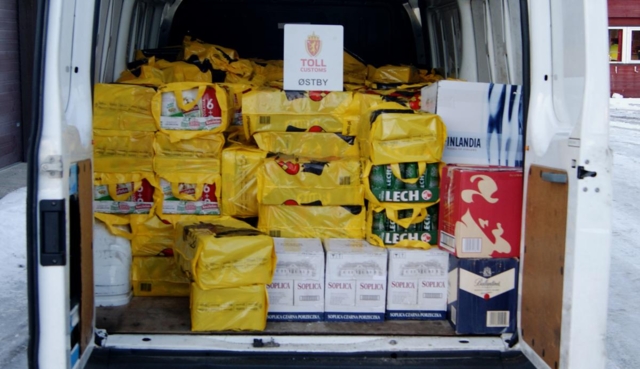 Blålys-tollere med fangst