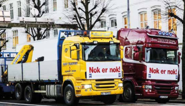 Bergen Lastebileier-Forening har fått NOK - varsler markering mot dieselavgiftene og Høyre.