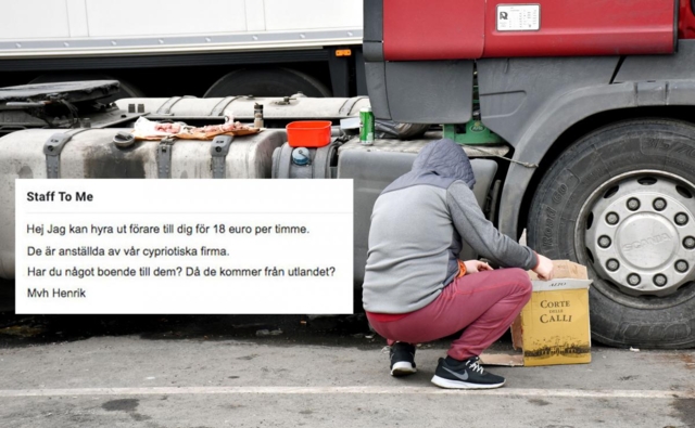 Tilbyr utleie av sjåfører til under norsk minstelønn