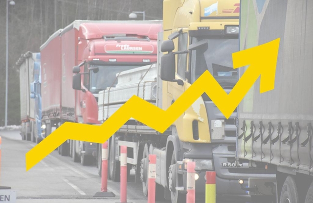 Stor vekst i antall utenlandske lastebiler