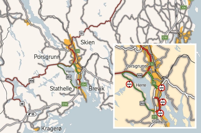 Slik blir omkjøringene på E18