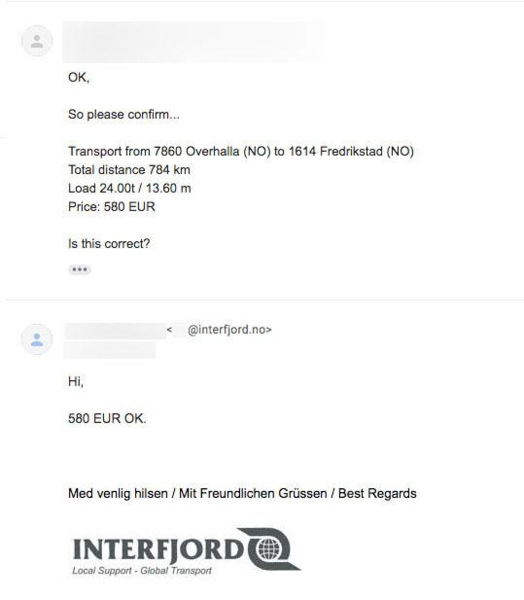 Foto: Skjermdump, e-post