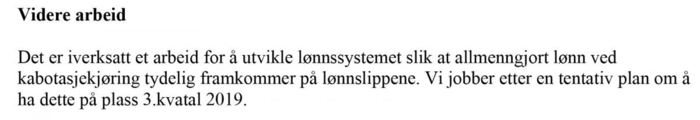 Dette oppgir daværende styreleder i Bring Trucking og direktør i Bring Transportløsninger til Arbeidstilsynet november 2018. Faksimile: Arbeidstilsynet / Posten Norge