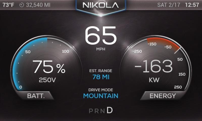Tesla har allerede vist hvilke fordeler elektrifisering og digitalisering kan gi, både for føreren, kjøreopplevelsen og for service og vedlikehold. Foto: Nikola Motors