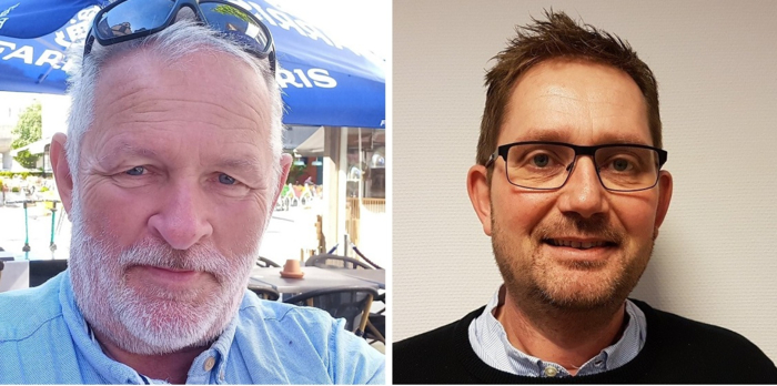 NYE FJES: John-Haakon Wendt (til venstre), er ansatt som ny Fagsjef Arbeidsgiverspørsmål og blir en del av NLF Arbeidsgiver allerede fra 5. januar. Leif Jarle Christensen, er ansatt som ny regionssjef med virkeområde Trøndelag. Foto: Privat