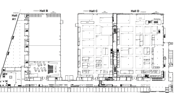 Her er oversikten over messeområdet på Nova Spektrum i Lillestrøm. NLF vil dere finne i hall B.