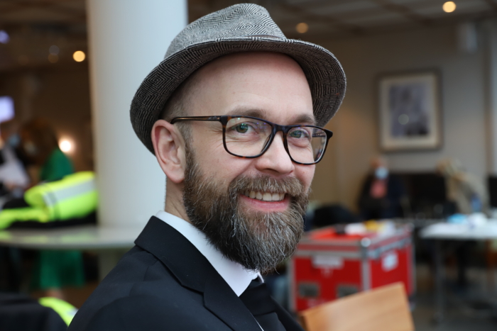 Øivind Aksberg fra OSS snakket om rekruttering av unge sjåfører. Foto: André Kjernsli