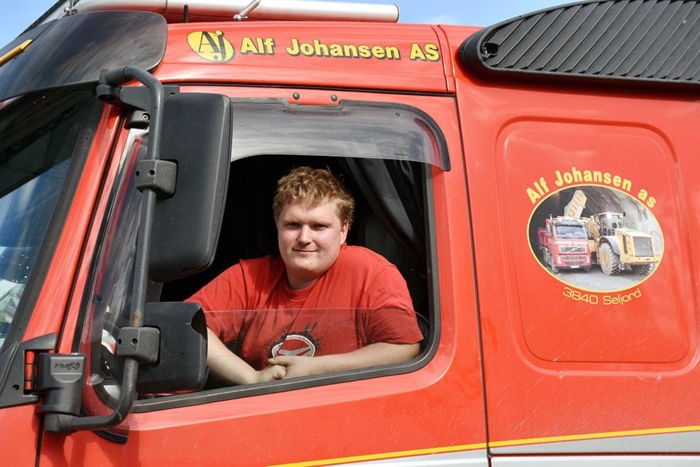 Vemund kjører i dag for Alf Johansen AS. Foto: Stein Inge Stølen