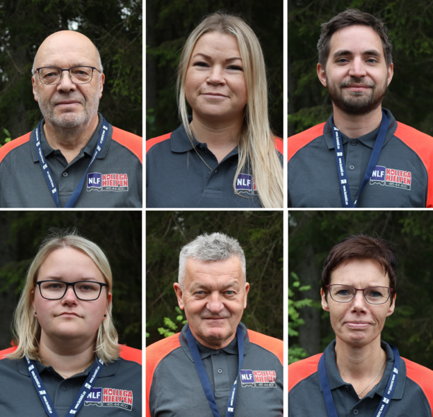 NLF ØNSKER NYE KOLLEGAHJELPERE VELKOMMEN: Øverste rad fra venstre: Dagfinn Eliassen fra Eliassen Utleie , Connie Thoresen fra Gudbrandsdal Bilberging, Martin Kristoffersen som er trafikklærer tunge kjøretøy hos TK Trafikkskole. Nederst fra venstre: Martine Kilen fra Torpa Bilruter, Reidar Svalheim som er pensjonist og Tone E. Røysom fra Sigurd og Ola Grimstad