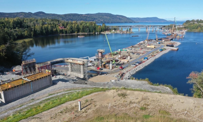 Det var ved kjøring tilknyttet dette prosjektet på Minnesund at Kama Varebil & Transport ifølge oppdragsgiveren Bane NOR ble knepet i kjøring på anleggsdiesel. Foto: Tom-Ola Thorvaldsen, Bane NOR