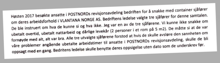 Her er et utdrag fra den signerte erklæringen, oversatt fra litauisk av sakkyndig.