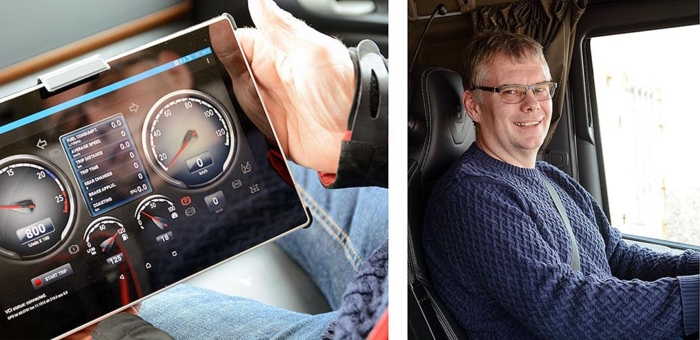 - Vi ser en typisk drivstoffbesparelse på mellom fem og ti prosent på de som deltar på Scania Driving Training, sier Per Ole Nygaard i Scania. Foto: Jan Harry Svendsen
