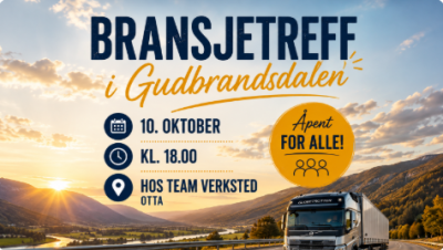 Bransjetreff i Gudbrandsdalen 10. oktober