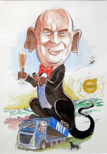 Karrikaturen er tegnet av Oddmund Mikkelsen.